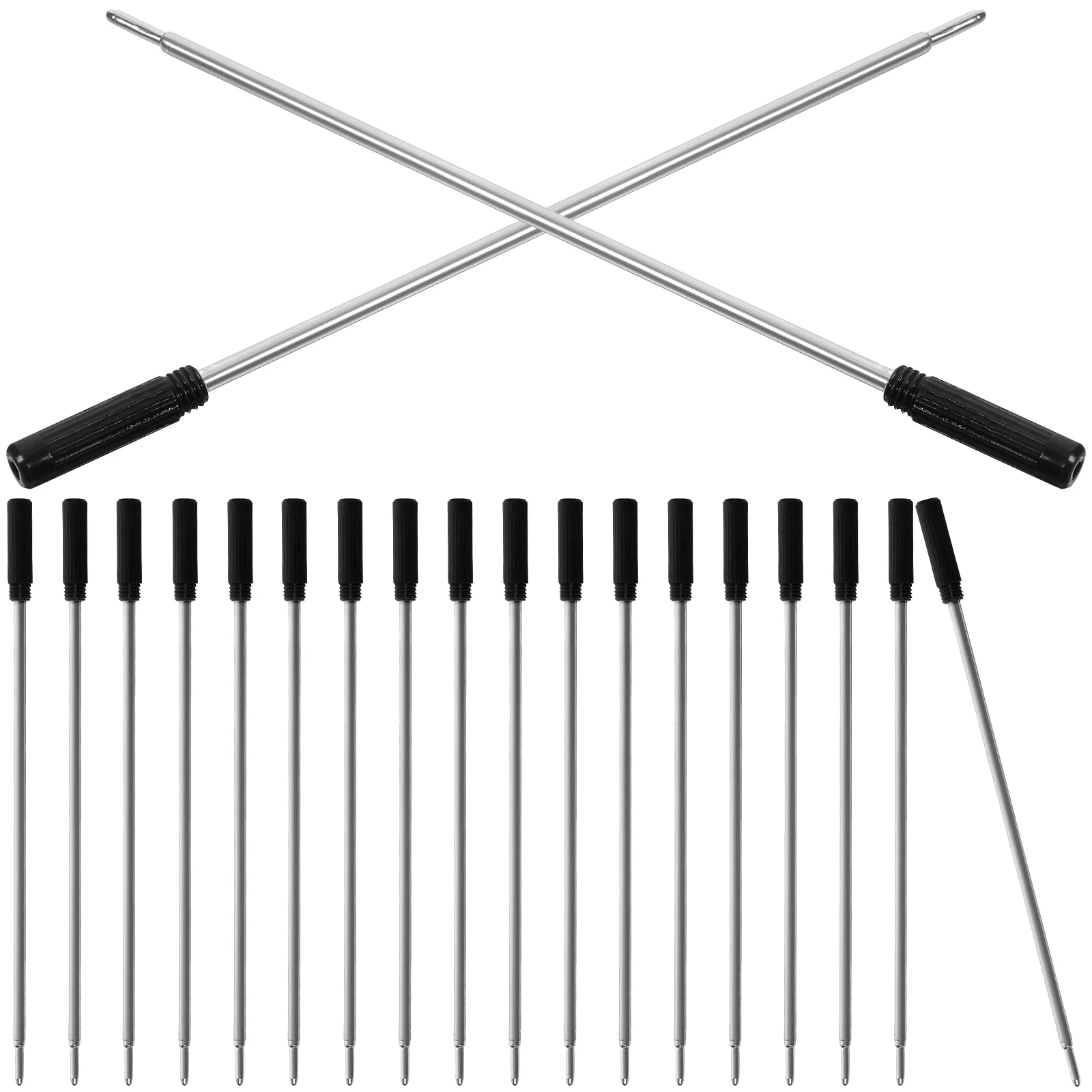 금속 크리스탈 펜 리필 다이아몬드 볼펜, 학생용 펜 막대 카트리지 코어 잉크, 학교 사무실용 스테인리스 스틸