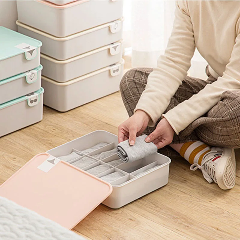 Storage Drawer Divider Boxes Bra Underwear Panties Socks Organizer Holder Stacked Finishing Box