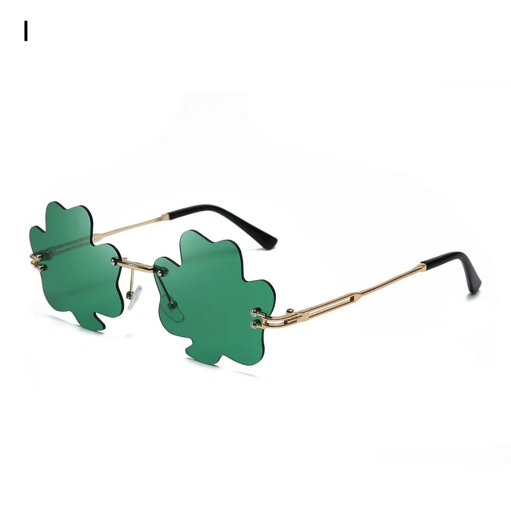 St. Patrick' Day Irih Shamrock Sunglae Green Four Leaf Clover Leprechaun Cotume Glae Fahion Rimle Sun_voghion.com