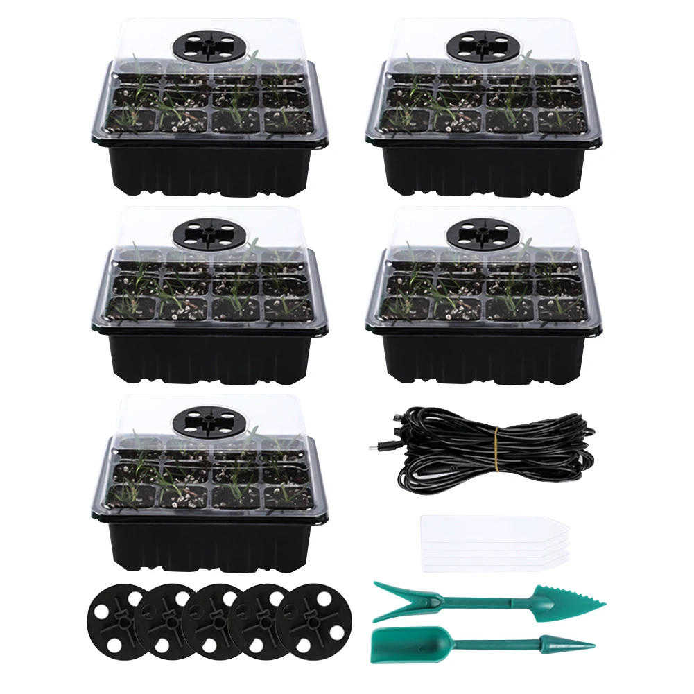 Kit De 6 Plateaux De Germination Pour Plantes - 54x28 Cm, Polypropylène, Avec/sans Trous - Pour Semis Et Jardinage