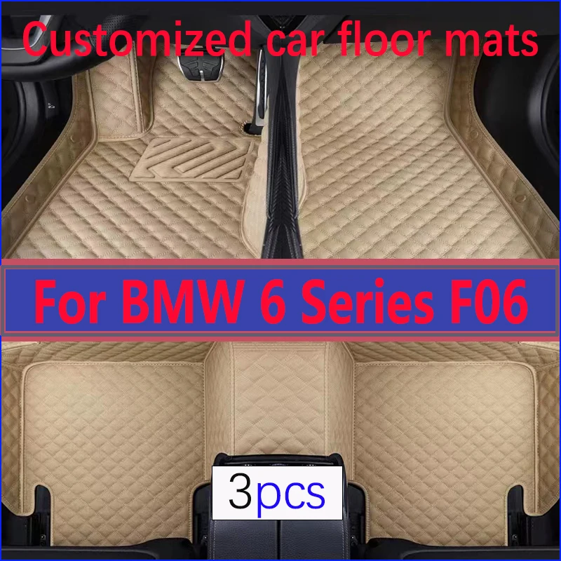 

Автомобильные коврики для BMW 6 серии F06 2012 ~ 2018, прочные коврики, защитный коврик, роскошный кожаный коврик, автомобильные аксессуары 640i 640d