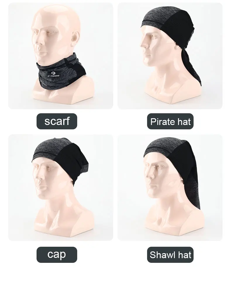 X-TIGER Radfahren Gesichts maske absorbieren Schweiß atmungsaktives Angeln Training Sport Gesicht Schal Hals Gamasche Sommer Gesicht Bandana – Detail 9