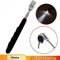 Telescopic Magnetic Pen with LED Light Extendable Pickup Rod Mini Portable Magnet Tool for Screws Nuts Bolts Metal Parts 2