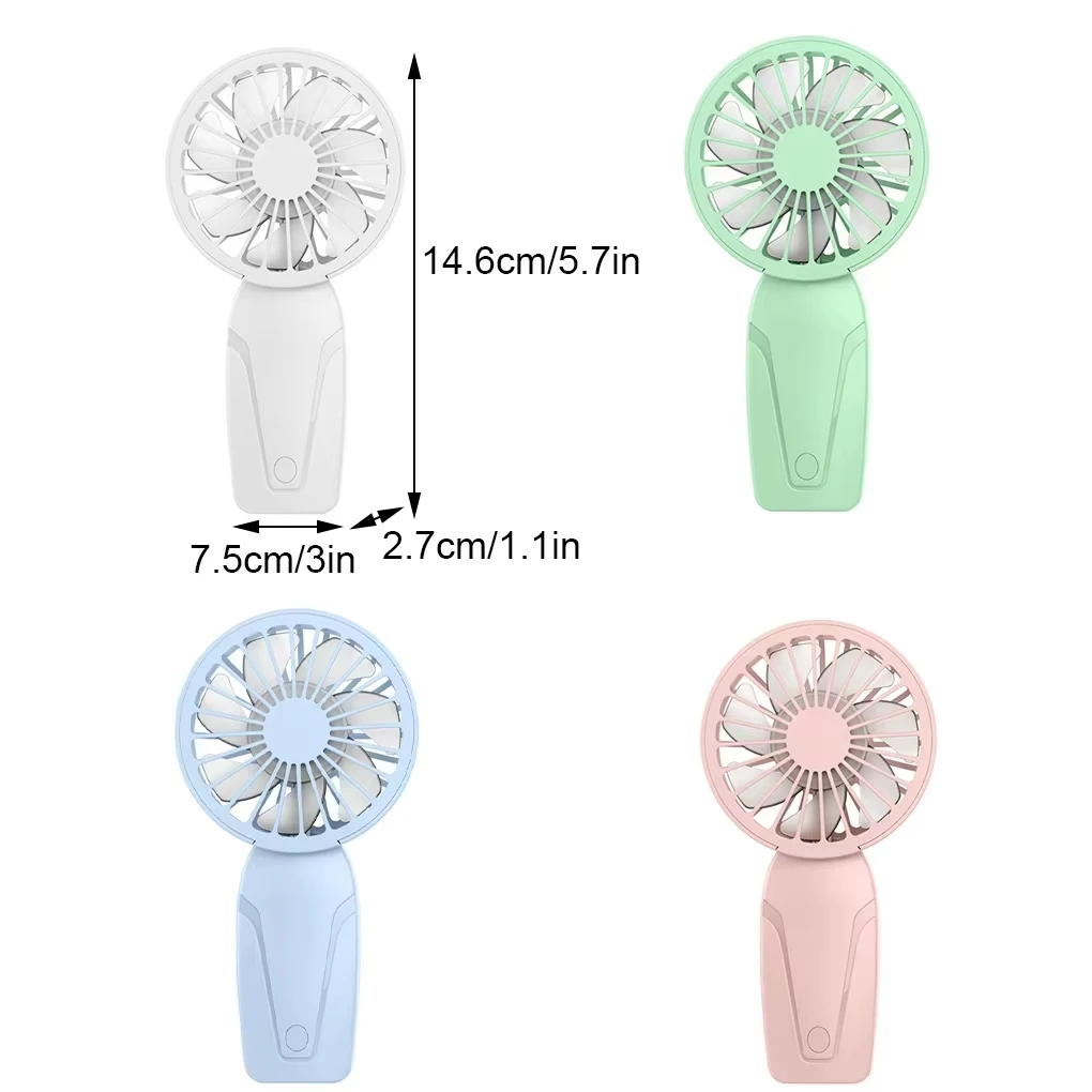 USB Handheld Mini Fan USB Rechargeable Cooling Fans Cute Portable Summer Small Pocket Fan Cartoon Mute Fans 6