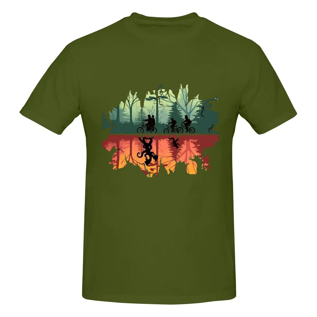 thumbnail image 1 of Stranger-Things The Upside Down Luxury T Shirts for Men Summer Print Shirt Cotton High Quality Clothing Streetwear S-6XL, 1 of 5