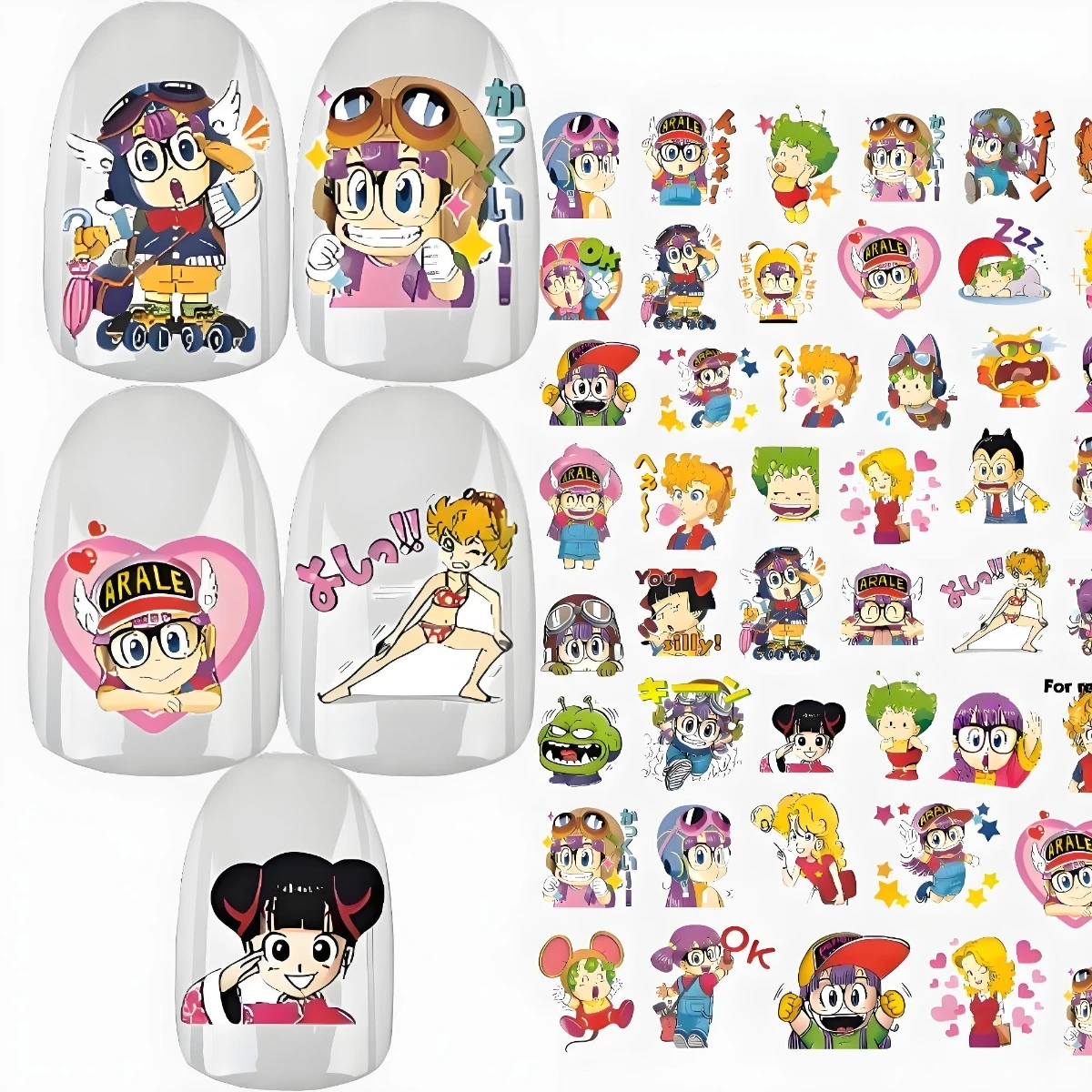 TSC-267 IQ DOCTOR girl Anime 3D Nail Art Sticker Stamp Decal Nail Slider Decor DIY Fashion