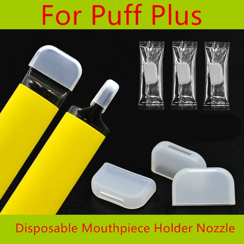 100pcs Disposable Transparent Food Grade Vape Soft Silicone Mouthpiece For Puff Plus Kit Mouth