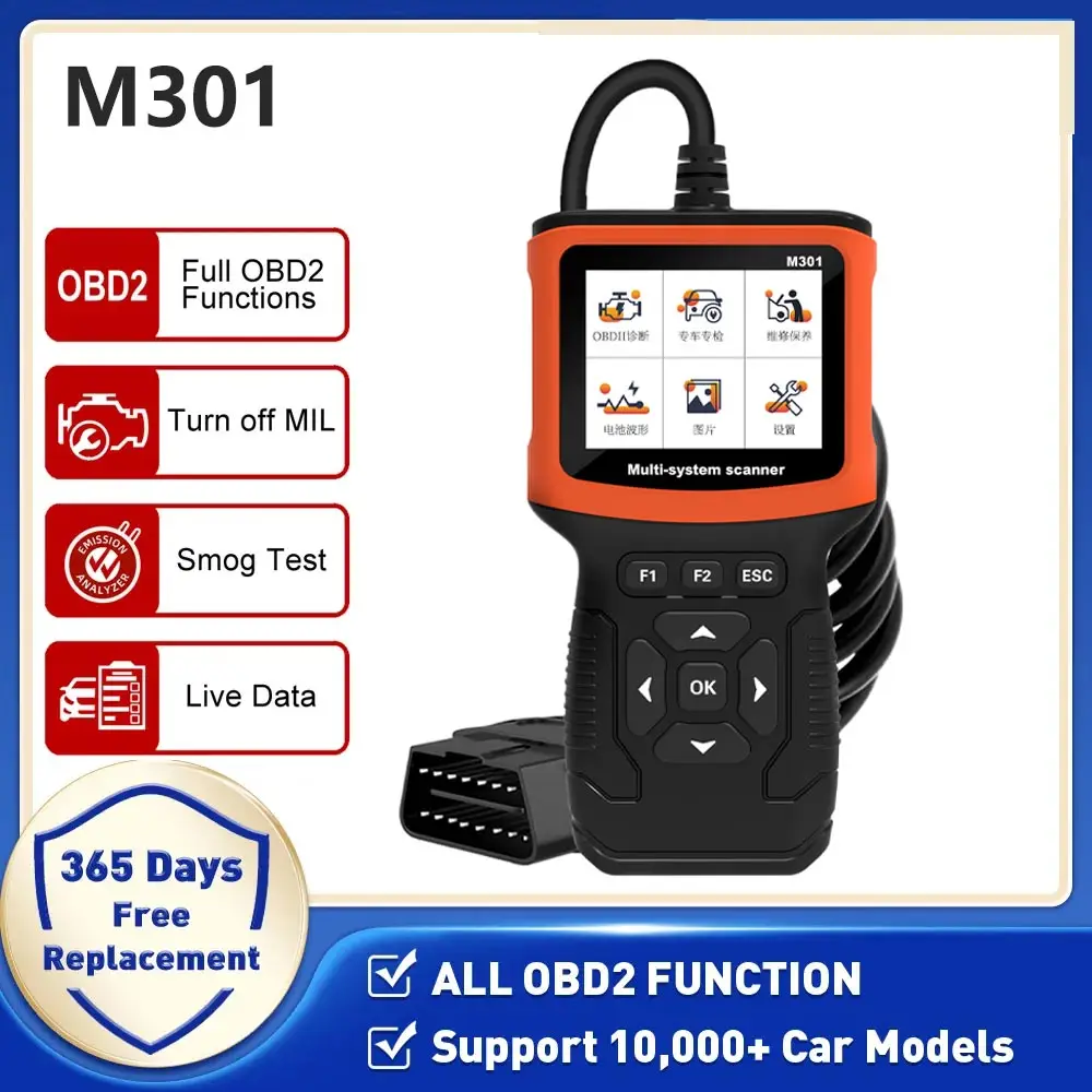 Newly OBD2 M301 Scanner Professional Free Automotive Diagnostic Scan