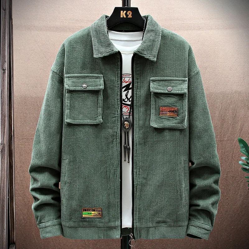 

Повседневные мужские вельветовые куртки 2023, мужское мягкое пальто, Походное уличное пальто с отложным воротником, осенняя отделка, размеры 3XL