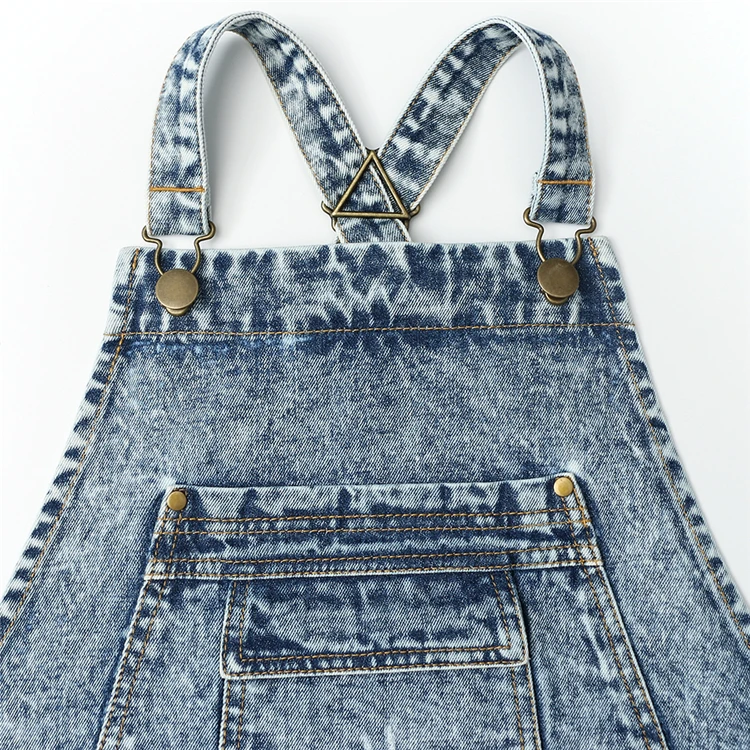 Verdickte, verschleißfeste, gewaschene Denim-Schürze mit großer Tasche für Damen und Herren, modische Schürze für Küche, Arbeit, Friseur, Café – Detail 9