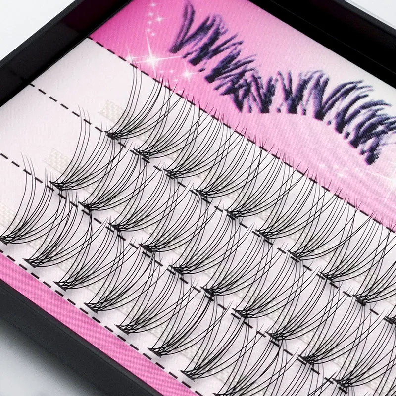 

10D Cluster lashes, A box/60 Bundles of 0.1mm thick Individual Lashes, Natural Eyelashes Extensions, Makeup Tool false eyelashes