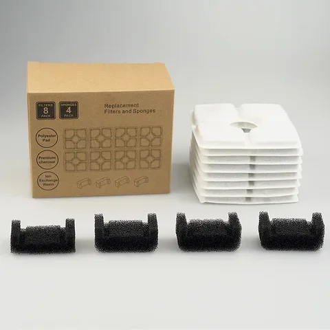 

Activated Carbon Filter Replacement For Cat Dog Pet Water Drinking Fountain Round Square Dispenser Filtration Sponges Carbon