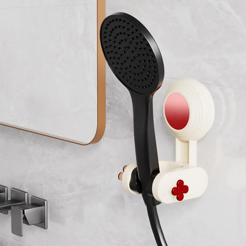 Shower Head Holder Shower Head Bracket For Bathroom Adjustable Suction Cup Holder Removable Handheld Showerhead Wall
