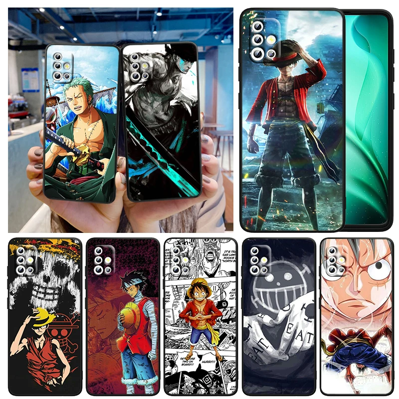 Anime Giapponese Un Pezzo Per Samsung A53 A52 A33 A32 A51 A71 A21S A13 A73 A50 A22 A23 A03 A72 A54 A12 A05 5G Cassa Del Telefono Nero