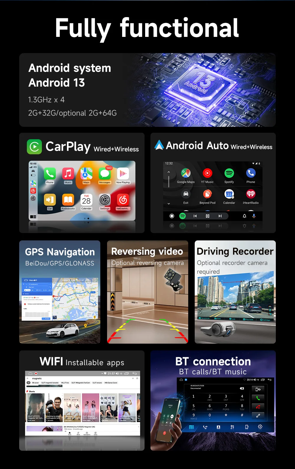 Car Multimedia Player Wireless Carplay Adapter 7&ldquo; For Volkswagen VW CC Passat B7 Polo Golf 5 6 Jetta mk5 mk6 Mirrorlink FM WIFI GPS RDS