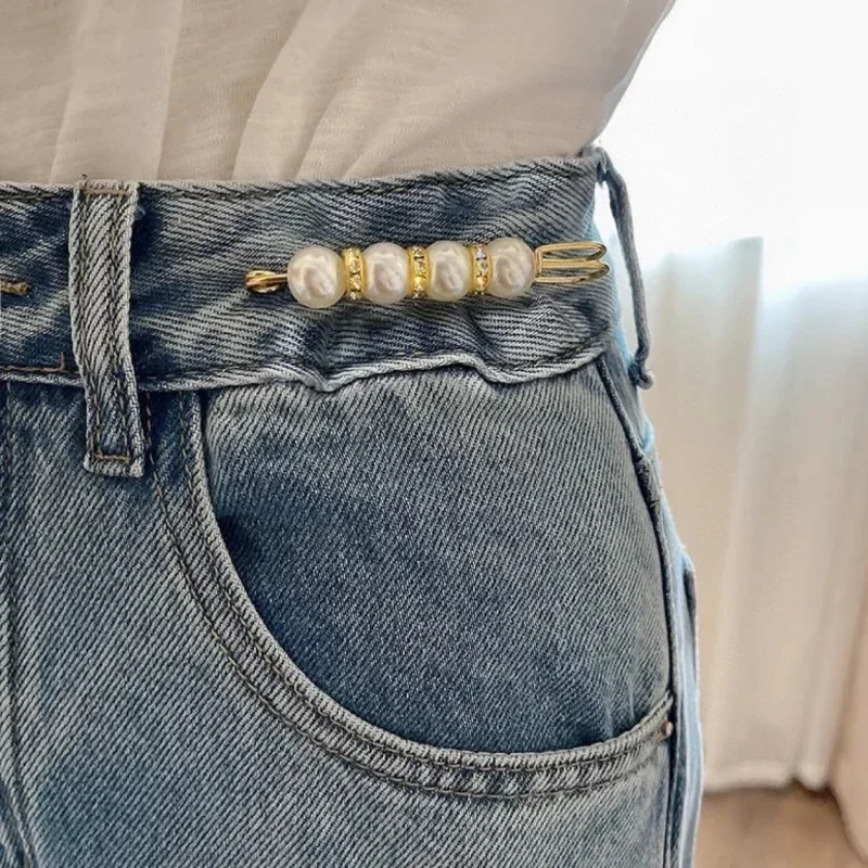 Artificial Pearl Waist Pin Clips Set for Fashion