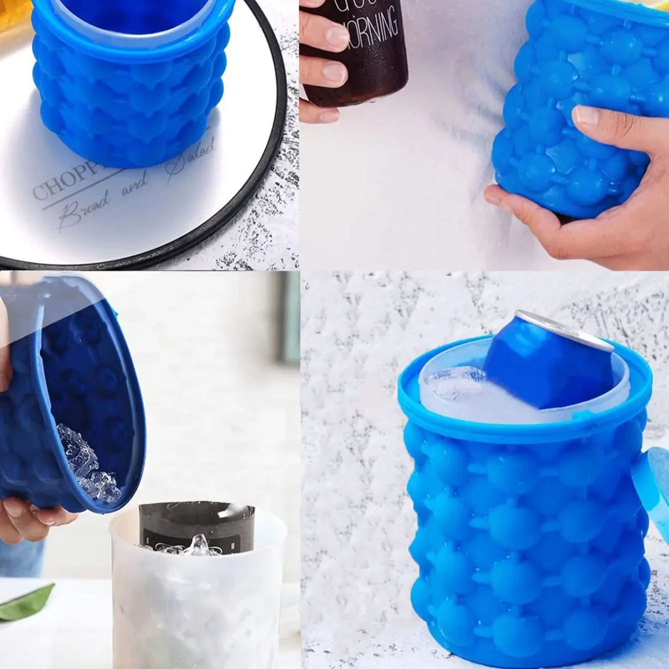 1pc-Silicone Ice Cube Maker Portable Bucket Wine Ice Cooler Beer Cabinet Space Saving Kitchen Tools Drinking Whiskey Freeze 3