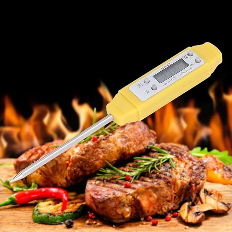 

Food Thermometer Barbecue Tools,Portable,Meat Thermometers For Cooking, Digital Electronic Pocket Thermometer For Grill Durable