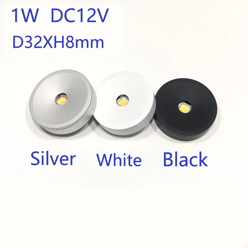 LED 스포트 라이트 천장 주얼리 캐비닛 스폿 램프, 룸 표면 장착 패널 조명, 주방 고정장치 DC12V, 1W