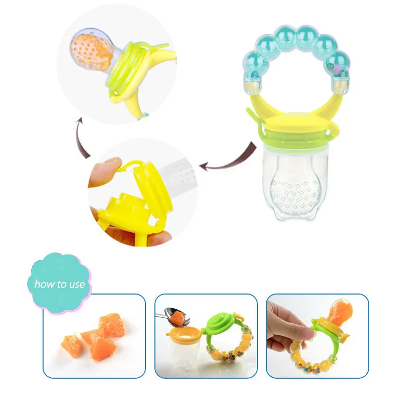 Fresh Food Nibbler Baby Pacifiers Safe Baby Supplies Nipple Teat Pacifier Bottles Vegetable Fruit Feeding Nipple Soothe