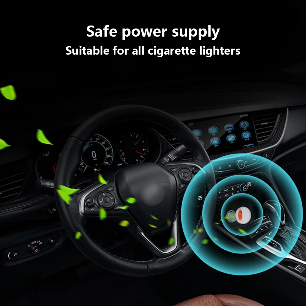 Car Interior Mini Air Ionic Freshener with Filter Brush Negative Ion Generating Device with Atmosphere Light Ionizer