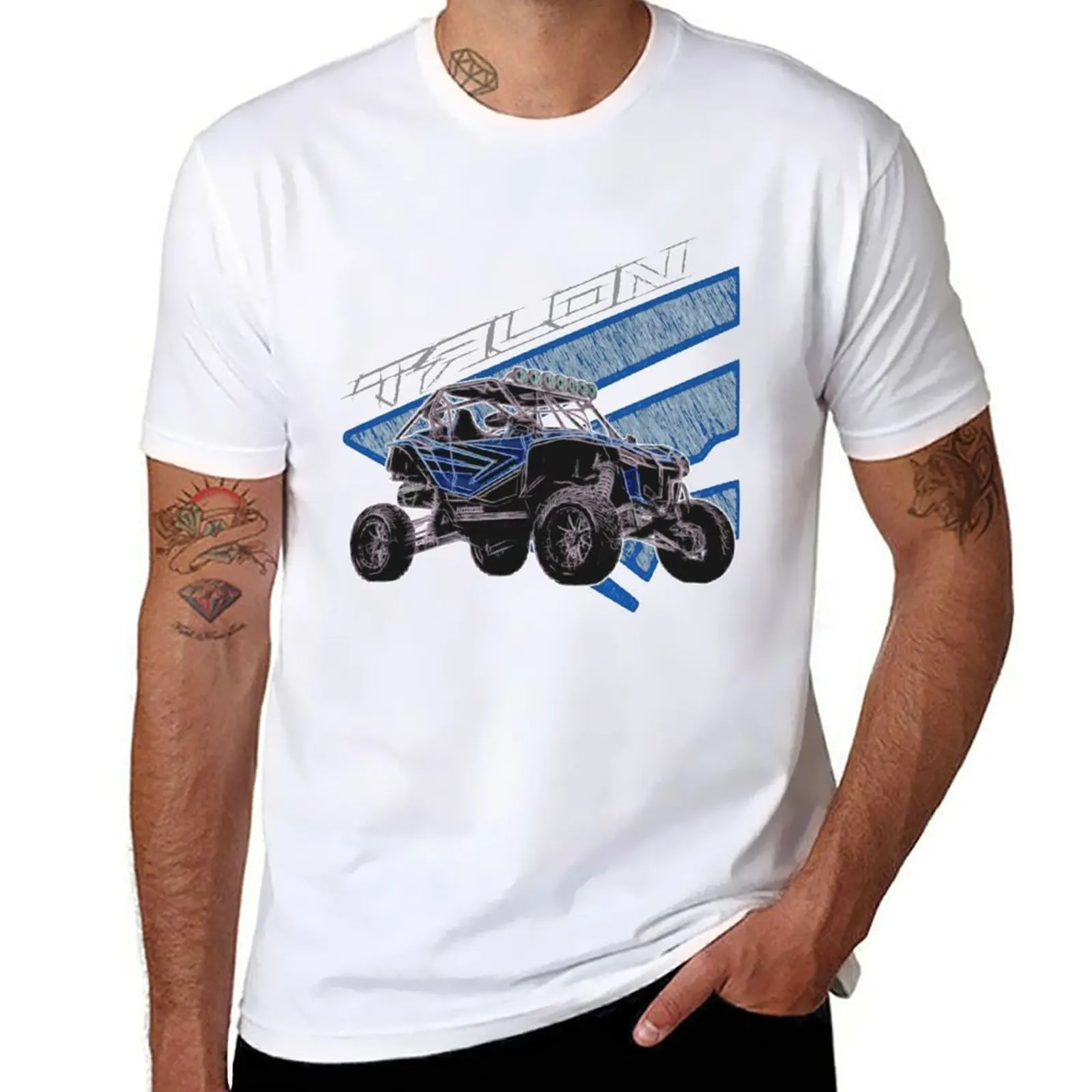 

New Blue Talon UTV sketch graphic art T-Shirt custom t shirts design your own T-shirt short hippie clothes t shirt for men