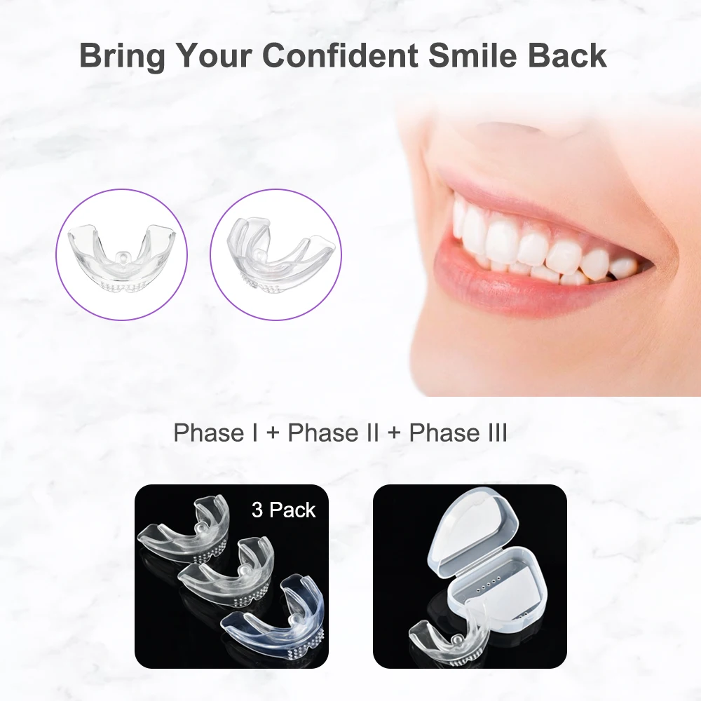 Teeth alignment trainer oral care sets three-stage teeth physical corrector dental appliance tooth orthodontic braces
