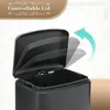 Step-on Trash Can 10.5 Gallon Garbage Can with Lid and Metal Pedal 40 Liter Waste Bin with Inner Bucket Back &Handle Indoor 6