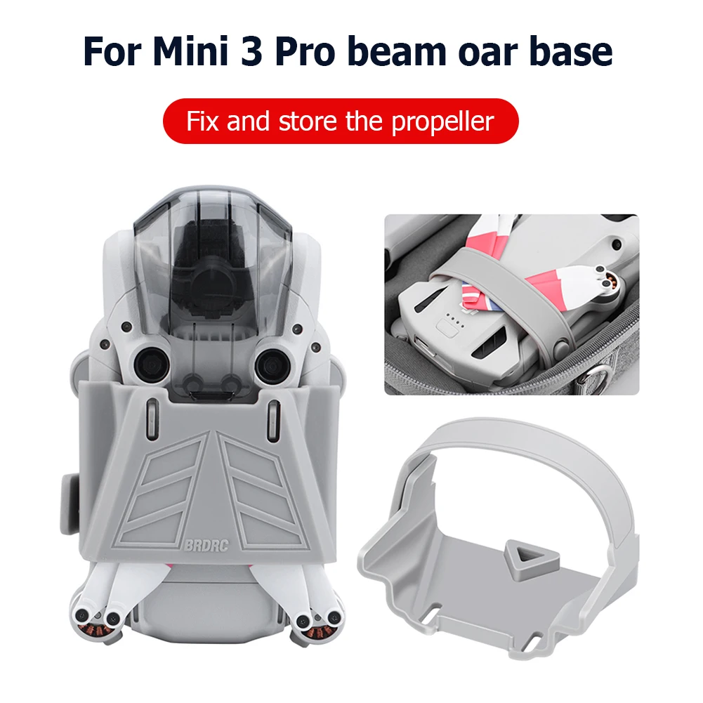 Sujetador De Hélices Para DJI Mini 3 Y Mini 3 Pro – HeiyRC, Protector De Silicona Y Plástico, Gris