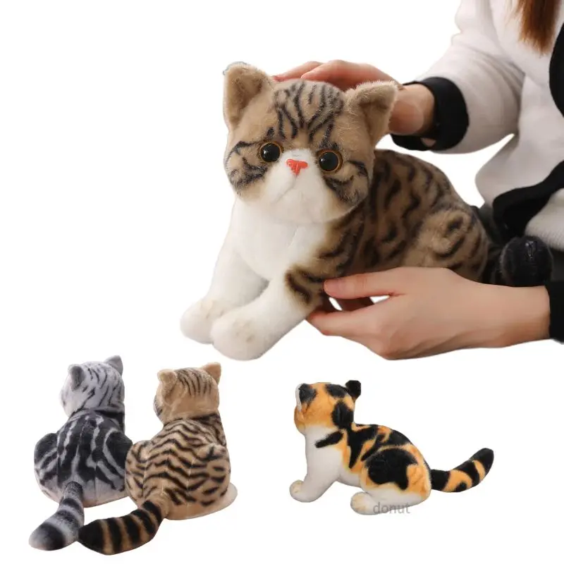 Huge Mini Simulated Animal Cat Toys Cute Animal Soft Simulation Doll Easter Christmas Birthday Gift Kids Toy Bedroom Decor