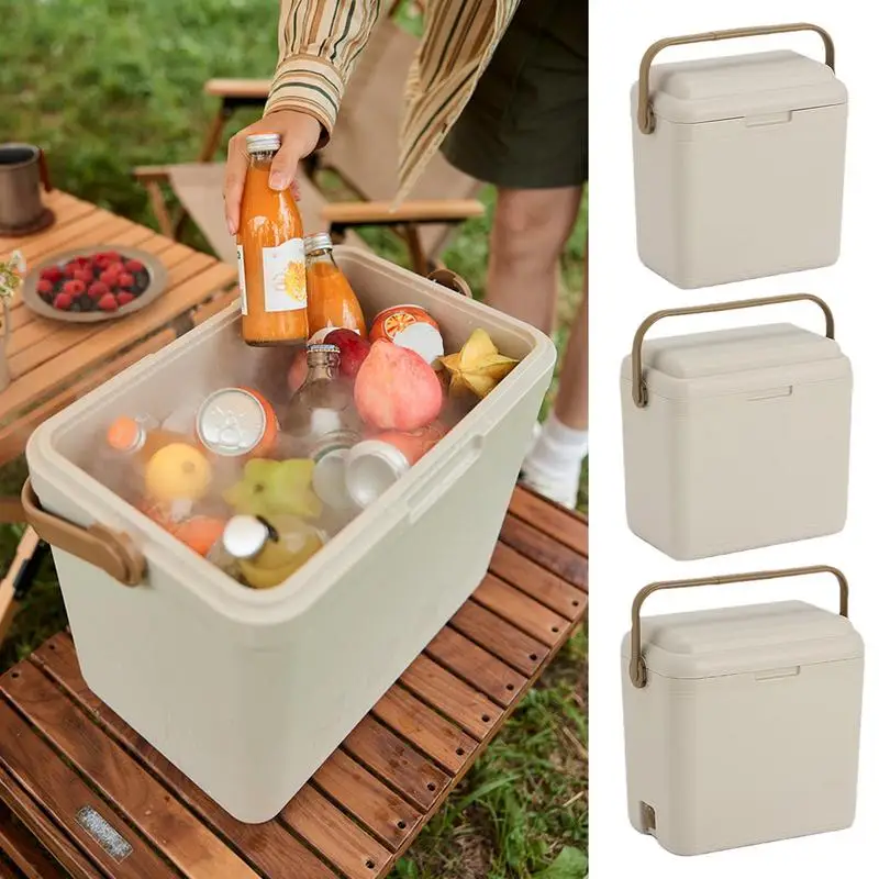 

13L/24L/33L Camping Insulation Box Outdoor Cooler Box Camping Refrigerator Food Storage Box Cooler Large Capacity Car Ice Bucket