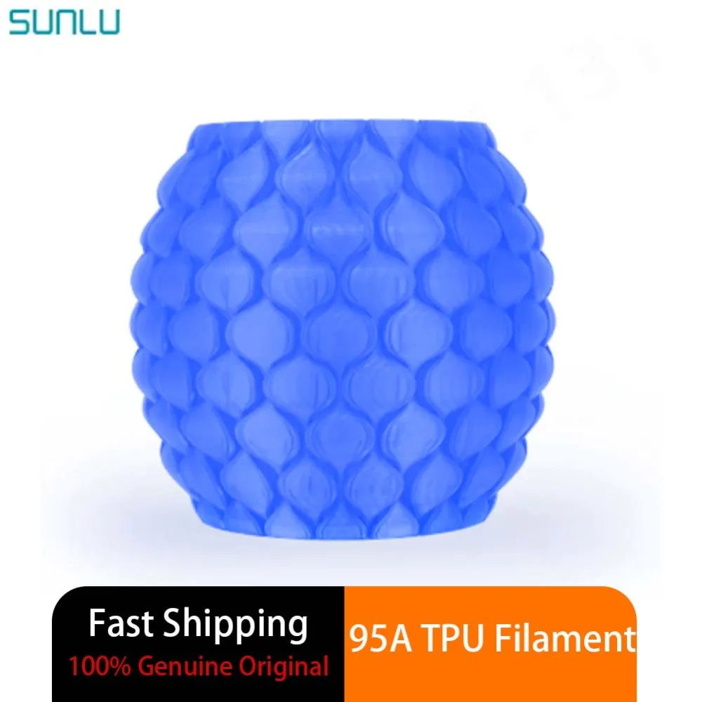 SUNLU 95A TPU 필라멘트 1.75mm 1KG 유연하고 무취이며 무독성이며 노화 방지 기능이 있는 FDM 3D 프린터용 장난감, 신발, 부품 제작에 적합