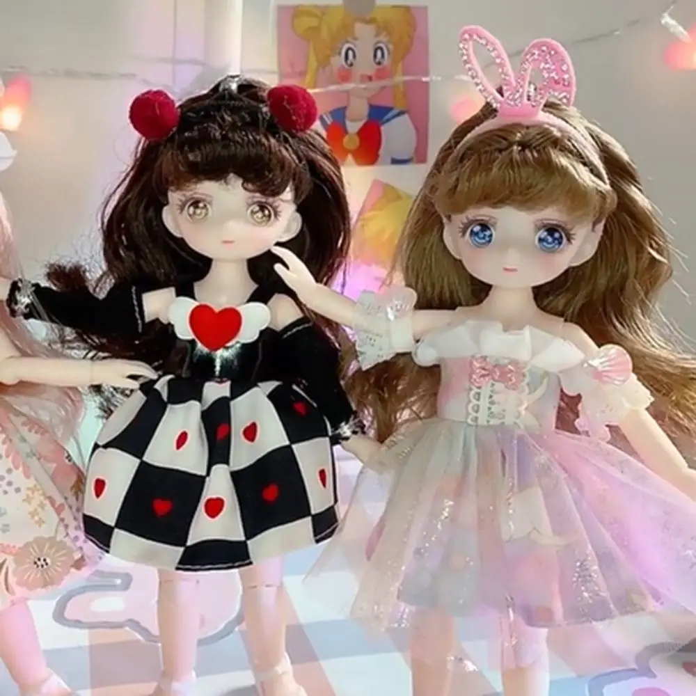 with Clothes BJD Doll with Clothes 3D Eyes Simulated Eye Simulated Eye Hinge Doll Removable Joints Cartoon Removable Joints Doll