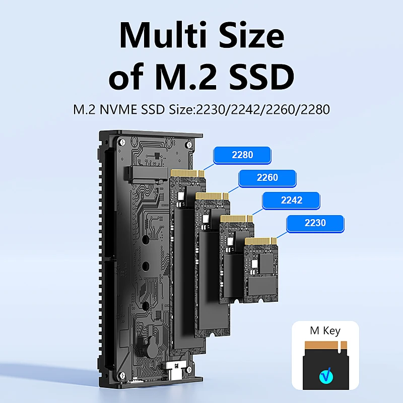 블루엔들리스 40Gbps NVMe SSD 인클로저 USB4.0 PCIe3.0x4 M.2 PCIe SSD 알루미늄 외장 케이스 (썬더볼트 3/4 호환)