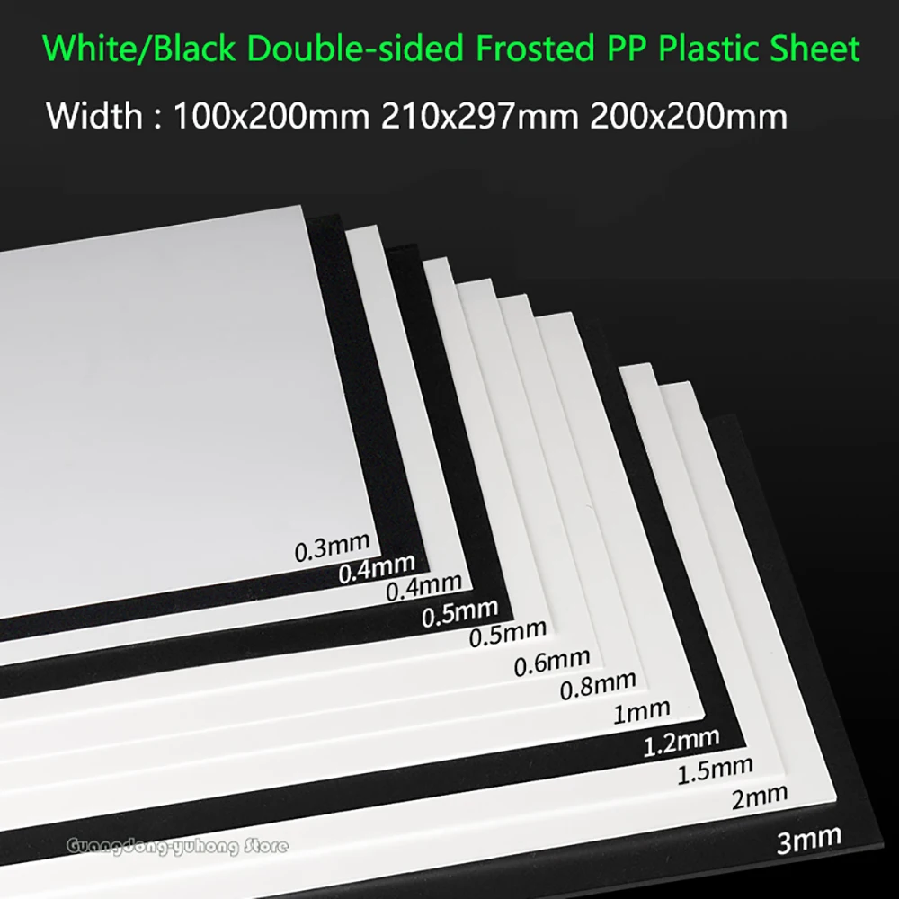PVC Frosting Plastic Board 0.3mm~2mm Model Sheet Material Diy Model Part Accessories pvc frosting plastic board