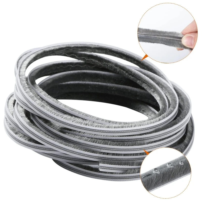 10M Aluminum Sliding Door Window Brush Seal Strip Weatherstrip Draught Excluder Dustproof Card Slot Sealing Tape Door Gasket, door seal strip,sealing strip tape,window seal strip,sealing tape,sealing strip,door weatherstripping