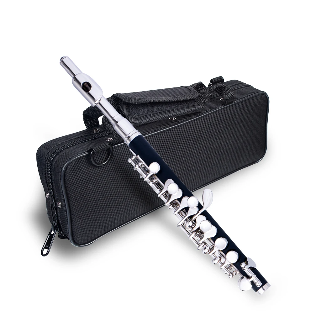 NAOMI Professional Nickel Plated Piccolo Excellent Ebonite Rubber Wood Piccolo Key of C Set