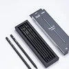 Black Wood Graphite Pencil Set HB 2B Black Lead Office Writing Pencil 10pcs Pack Gift Stationery 6