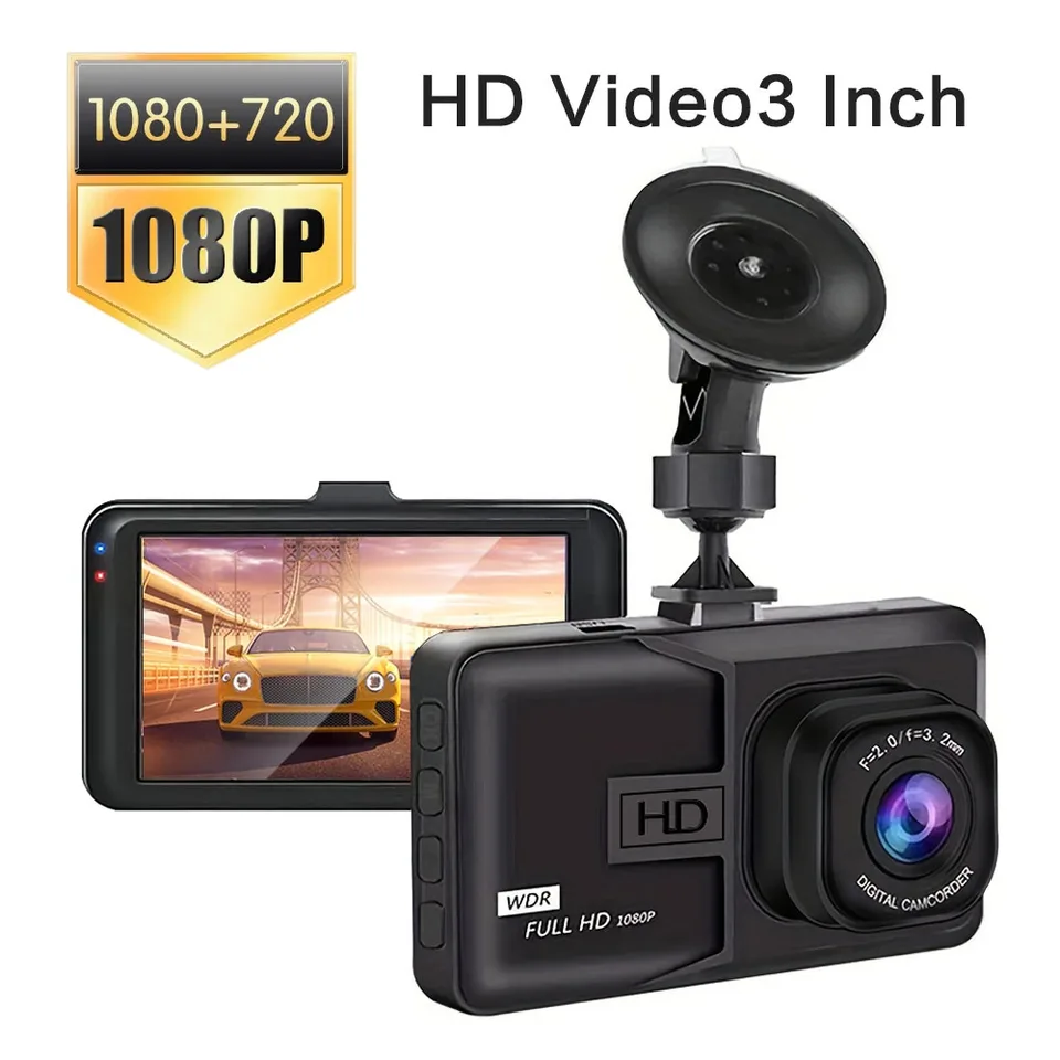 XUSHIDZ NUOVA Dash Camera HD 1080P con registrazione in loop, DVR per auto, videoregistratore per veicoli, visione notturna, monitoraggio parcheggio 24 ore su 24_voghion.com