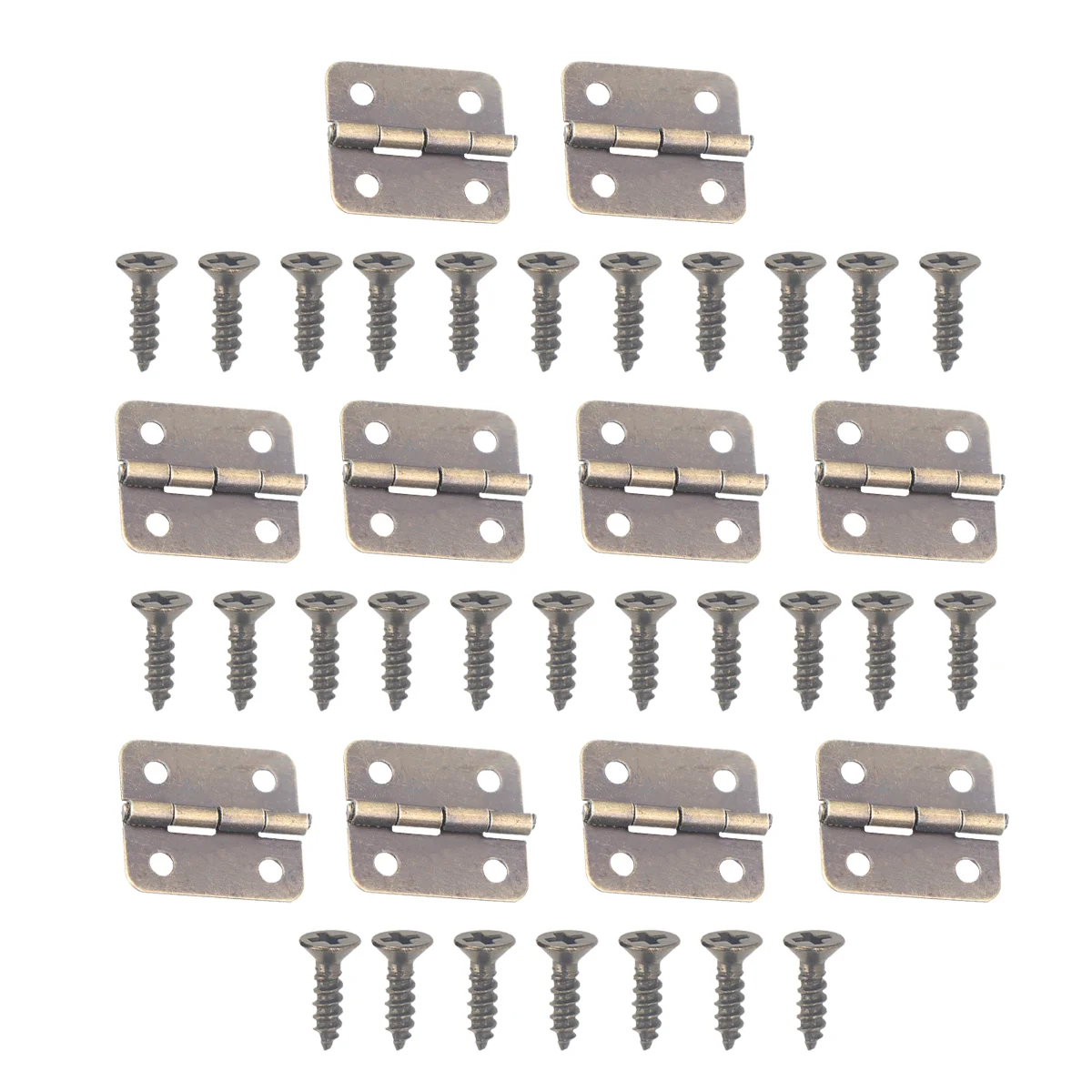 다리미 빈티지 경첩, 녹색 청동 경첩, DIY 액세서리, 400pcs 나사 포함, 100pcs