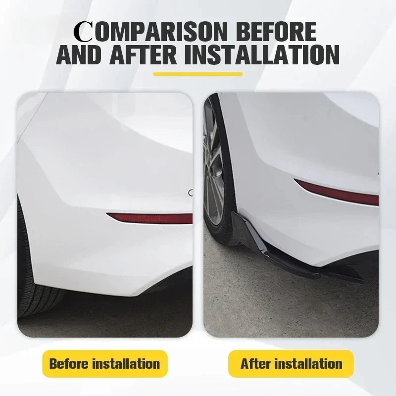 For Audi A3 8P 8V Q5 Q7 A4 B5 B8 B6 B7 A5 A6 C5 C6 car rear bumper lip modification accessories Carbon fiber side skirt spoiler