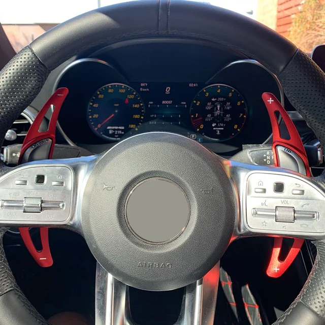 GZYF 2pcs ABS Steering Wheel Shifter Extension Shift Paddle Trim Cover