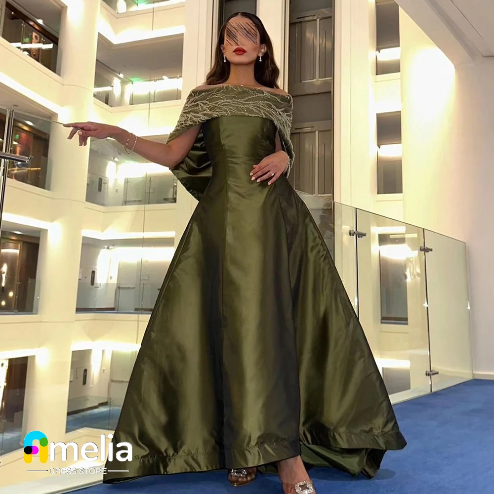 Boat Neck Formal Wear with Diagonal Tiered Hemline Lime Green main image 1