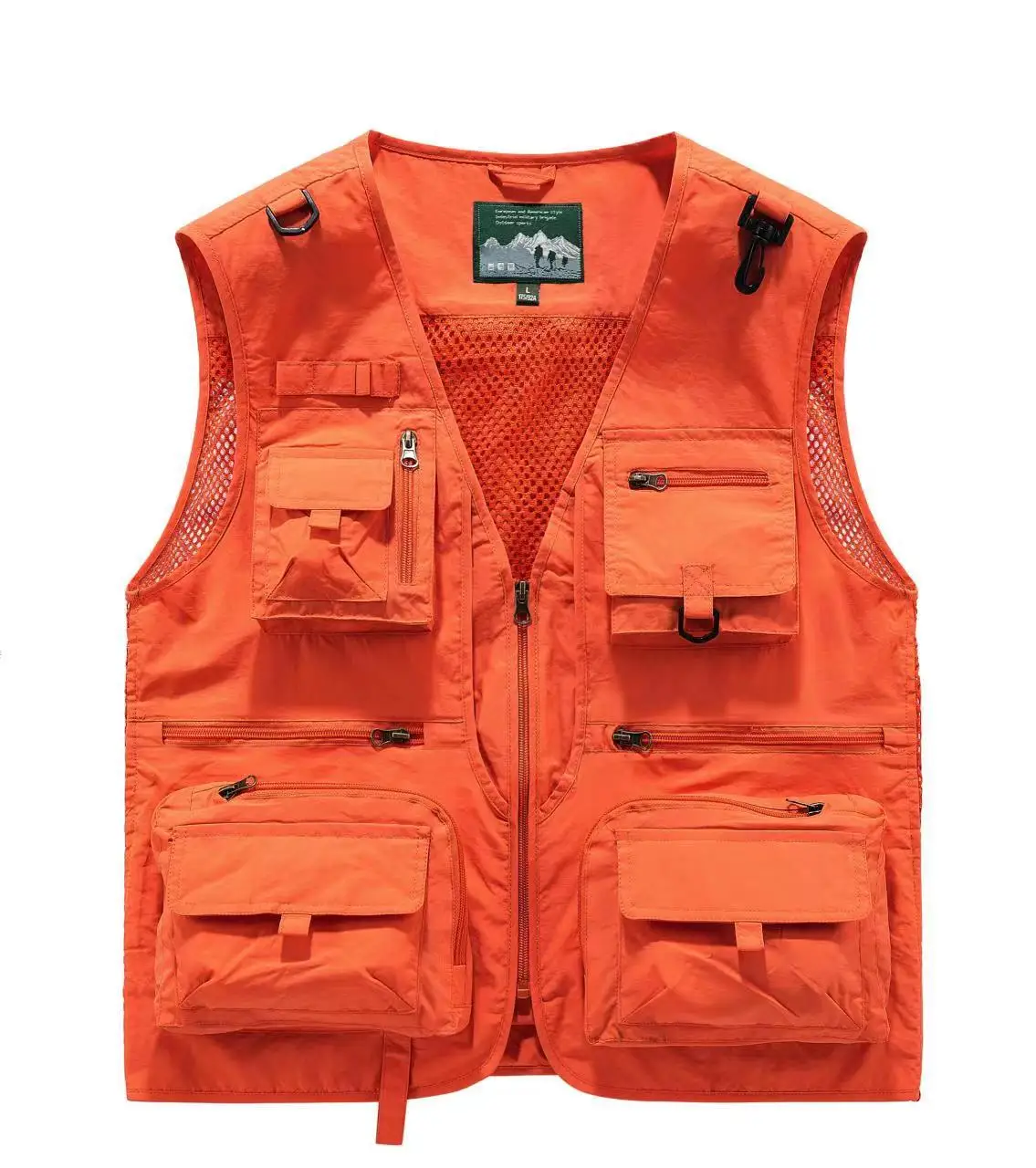 MekUk Heren Buitenvest Dubbelzijdig vest for mannen voorjaar fotografie gids ongedwongen waszak katoen werken vest Gilet Safari Jacht Wandelen Fotografie(Green,XX-Large