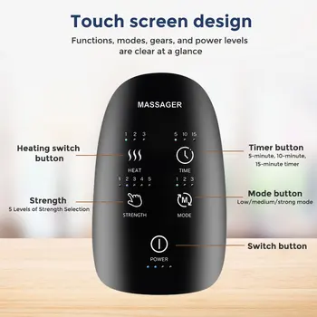 Wireless Electric Hand Massager Air Compression Hot Compress Palm Acupoint Massager Finger Arthritis Numbness Muscle Relaxation 6