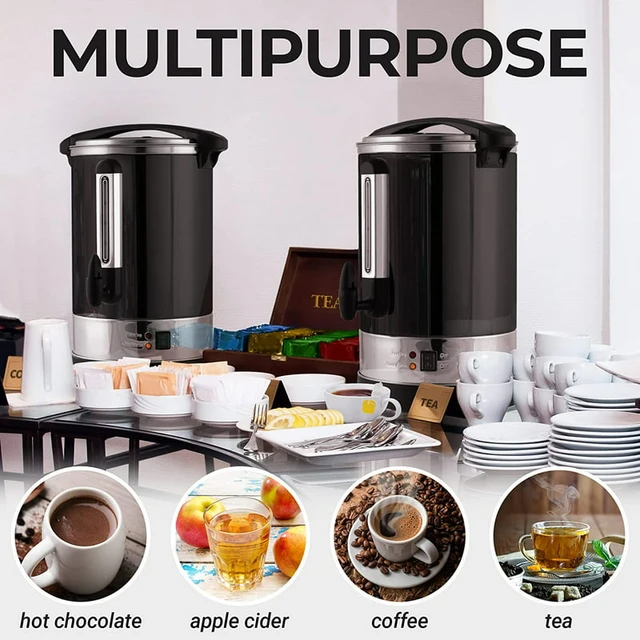 100 Cup Commercial Coffee Urn Stainless Steel Large - Black - AliExpress