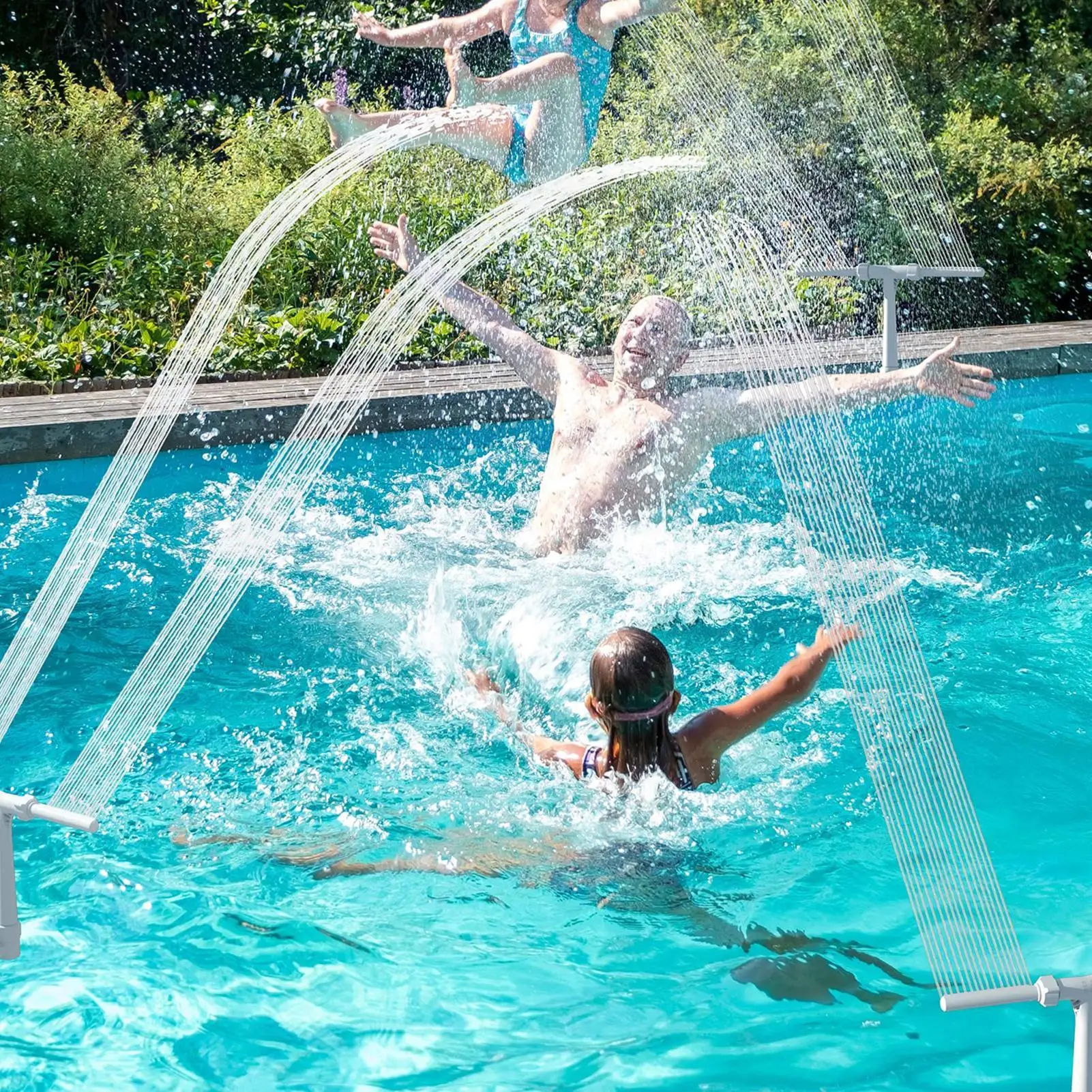 Double-head Pool Spray Fountain Waterfall Swimming Pool Fountain High-Pressure Swimming pool sprinkler Fountain accessories