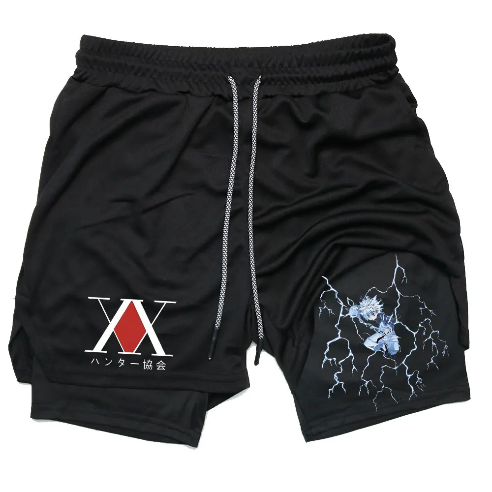 Anime Hunter X Hunter Performance Shorts Quick Dry Athletics Running Workout GYM Shorts Breathable Summer Compression Shorts 5