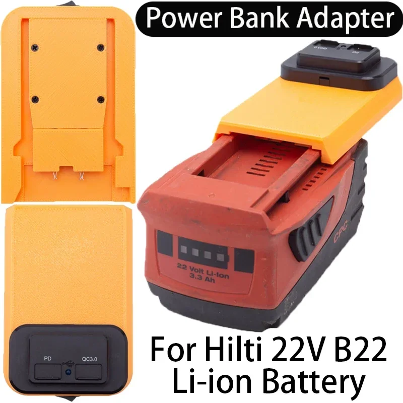 Battery Adapter for Hilti Nuron Usb Type-c Tool Accessories for Hilti 22V B22 LI-Ion Battery Adapter Power Tool Accessories yesido gs01 type c to usb otg data transmission adapter cable