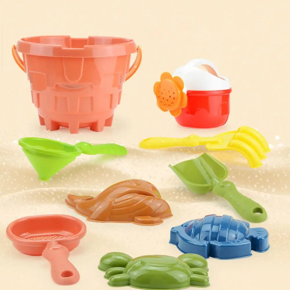 

9Pcs/Set Creative Sand Toys Lightweight Beach Sand Toys Large Capacity Comfortable to Grip